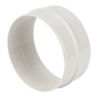Image of Manrose Round Pipe Connector White 125mm 