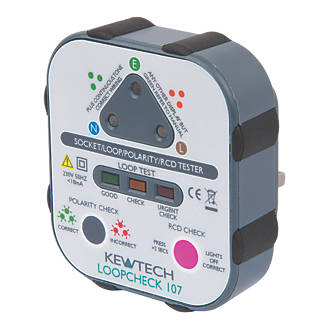 Image of Kewtech Loopcheck 107 13A Advanced Socket Tester 230V AC 
