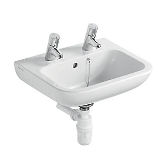Image of Armitage Shanks Portman 21 Hand Rinse Washbasin with Overflow 2 Tap Holes 500mm 
