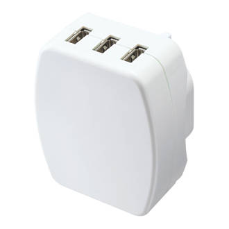 Image of Masterplug 3-Outlet Type A Plug-In USB Charging Plug Adaptor 3.4A 