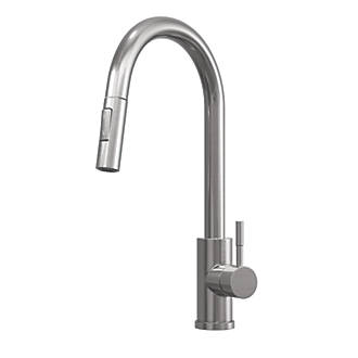 Image of ETAL Cato Pull-Out Kitchen Mixer Tap Brushed Steel 