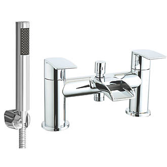 Image of ETAL Water Deck-Mounted Bath Shower Mixer Tap Polished Chrome 