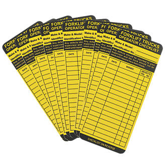 Image of Forklift Safety Tag Inserts 10 Pack 