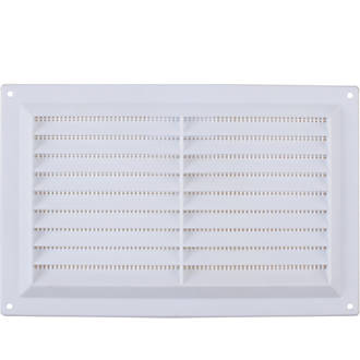 Image of Map Vent Fixed Louvre Vent with Flyscreen White 229mm x 152mm 