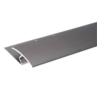 Image of Gripperrods Zig Zag Door Strip Brushed Steel Nickel 0.9m x 50mm 