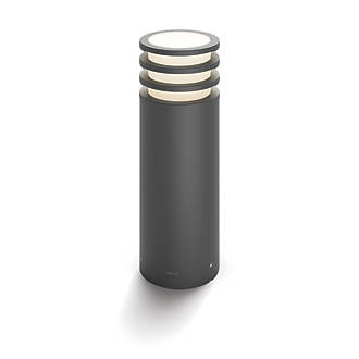 Image of Philips Hue Lucca 400mm Outdoor LED Smart Pedestal Light Anthracite 9W 806lm 