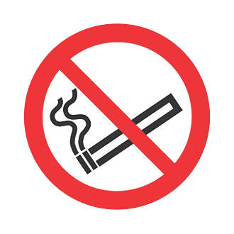 Image of No Smoking Symbol Sign 100mm x 100mm 