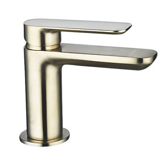 Image of Highlife Bathrooms Rona Mini Basin Mixer Brushed Brass 
