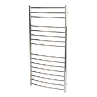 Image of Reina EOS Curved Ladder Towel Radiator 1500 x 500mm Stainless Steel 