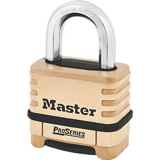 Image of Master Lock Brass Weatherproof Combination Padlock Brass 58mm 