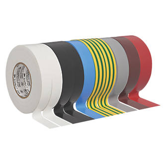 Image of 3M Temflex Insulation Tape Multipack Mixed 25m x 19mm 10 Pieces 