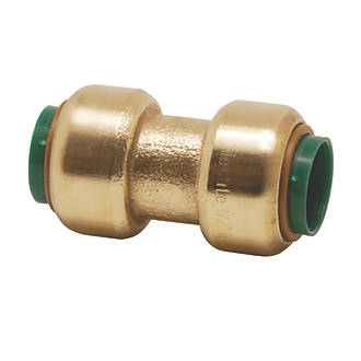 Image of Tectite Classic T1 Brass Push-Fit Equal Straight Coupling 1/2" 