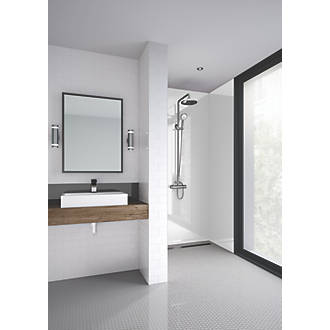 Image of Splashwall Bathroom Splashback Gloss White 1200 x 2400 x 11mm 