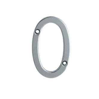 Image of Fab & Fix Door Numeral 0 Polished Chrome 80mm 