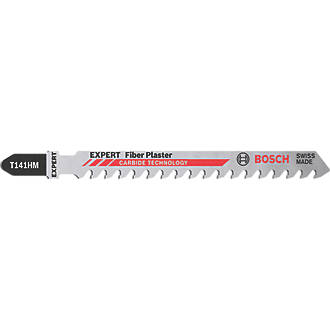 Image of Bosch Expert T141 HM Fibre Cement & Drywall Boards Jigsaw Blades 100mm 3 Pack 