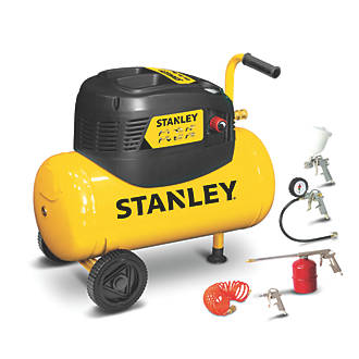 Image of Stanley B6CC304SCR523 24Ltr Electric Compressor with 5 Piece Accessory Kit 230V 