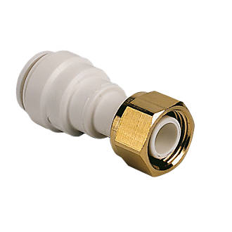 Image of JG Speedfit Plastic Push-Fit Straight Tap Connectors 15mm x 1/2" 5 Pack 