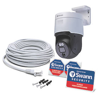 Image of Swann Enforcer SWNHD-900PT-EU White Wired 4K Indoor & Outdoor Cylinder Add-On Camera for Swann NVR CCTV Kit 