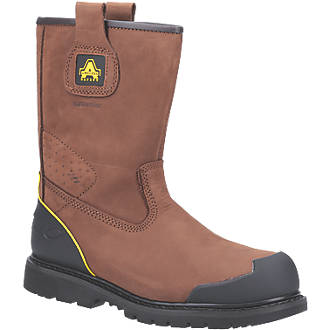 Image of Amblers FS223 Metal Free Safety Rigger Boots Brown Size 6 