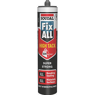 Image of Soudal Fix ALL High Tack Sealant & Adhesive Black 290ml 