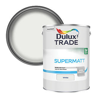 Image of Dulux Trade Supermatt Emulsion White 5Ltr 