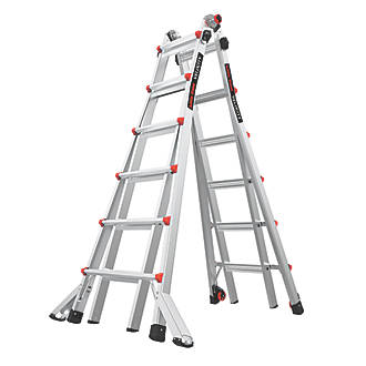 Image of Little Giant 6 Rung Velocity Series 2.0 4-Section 5-Way Aerospace Grade Aluminium Multipurpose Ladder 6.9m 
