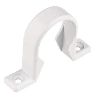 Image of FloPlast Solvent Weld Waste Pipe Clips White 40mm 20 Pack 