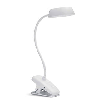 Image of Philips DSK201 Rechargeable LED Clip-on Table Lamp White 3W 175lm 
