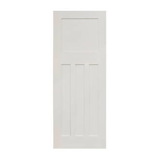 Image of Primed White Wooden 4-Panel Shaker Internal Edwardian-Style Door 1981mm x 686mm 