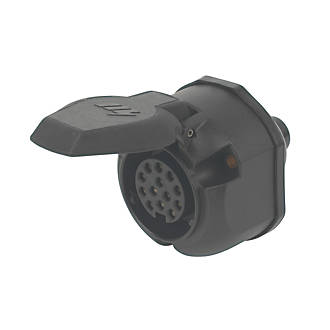 Image of Maypole MP129 13-Pin European Trailer Board Socket with Gasket 12V 