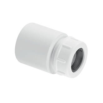 Image of McAlpine Tank Connector 1 1/2" Plain Tail White 32mm 