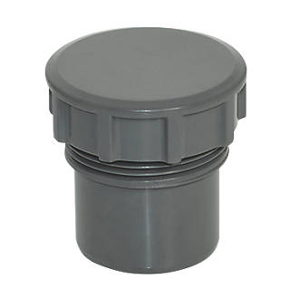 Image of FloPlast Solvent Weld Access Plug Anthracite Grey 40mm 5 Pack 