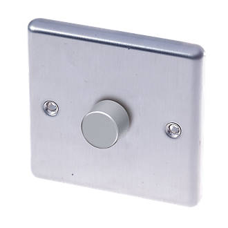 Image of LAP 1-Gang 2-Way LED Dimmer Switch Brushed Stainless Steel 