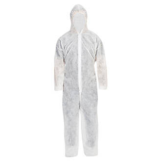 Image of Disposable Coverall White X Large 53 3/4" Chest 33" L 