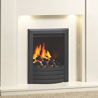 Image of Be Modern Design Black Rotary Control Inset Gas Manual Fire 510mm x 173mm x 605mm 