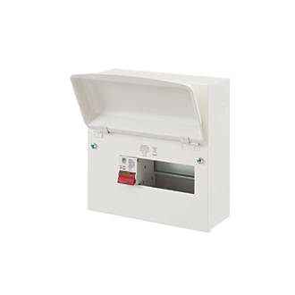 Image of MK Sentry 8-Module 6-Way Part-Populated Main Switch Consumer Unit 