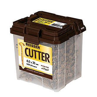 Image of Reisser Cutter Tub PZ Countersunk High Performance Woodscrews 4mm x 35mm 1400 Pack 
