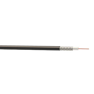 Image of Time RG6 Black 1-Core Round Coaxial Cable 100m Drum 