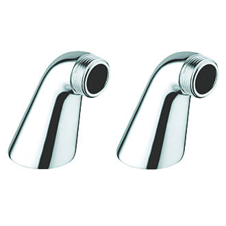 Image of Grohe Pillar Unions Chrome 2 Pack 