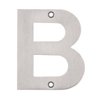 Image of Eclipse Door Letter B Satin Stainless Steel 102mm 