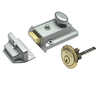 Image of Eclipse 70087S/B Traditional Night Latch Silver 60mm Backset 