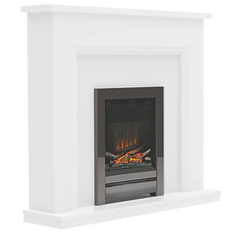 Image of Be Modern Lansing Electric Fireplace White 1220mm x 300mm x 1083mm 