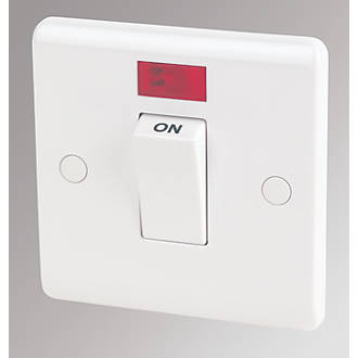 Image of LAP 45A 1-Gang DP Cooker Switch White with Neon 