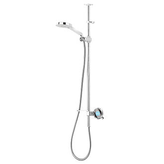 Image of Aqualisa Q Black / Chrome Thermostatic Smart Diverter Shower & Bath Filler 