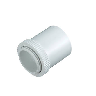 Image of Tower Male Conduit Adaptors 25mm White 2 Pack 