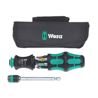 Image of Wera Kraftform Kompakt Interchangeable Tool Finder 1 Screwdriver Bit Set 8 Pieces 