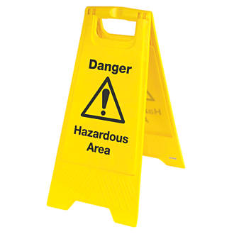 Image of Danger Hazardous Area A-Frame Safety Sign 680mm x 300mm 