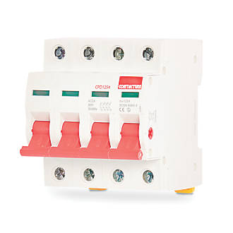 Image of Contactum Defender 125A TP & N 3-Phase Isolator Switch 