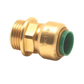 Image of Tectite Classic T3P Brass Push-Fit Equal Straight Male Connector 1/2" x 1/2" 