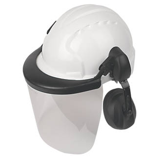 Image of JSP EVO3 Comfort Machinery Helmet with Ear Defenders & Visor 